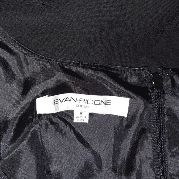 Evan Picone Sz 8 Empire Waist Black And Grey Sleeveless Dress - Picture 7 of 7